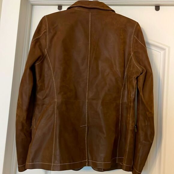 BRADLEY BAYOU OILED LEATHER JACKET. - Picture 4 of 13